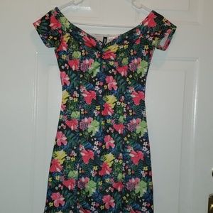 Floral off shoulder dress